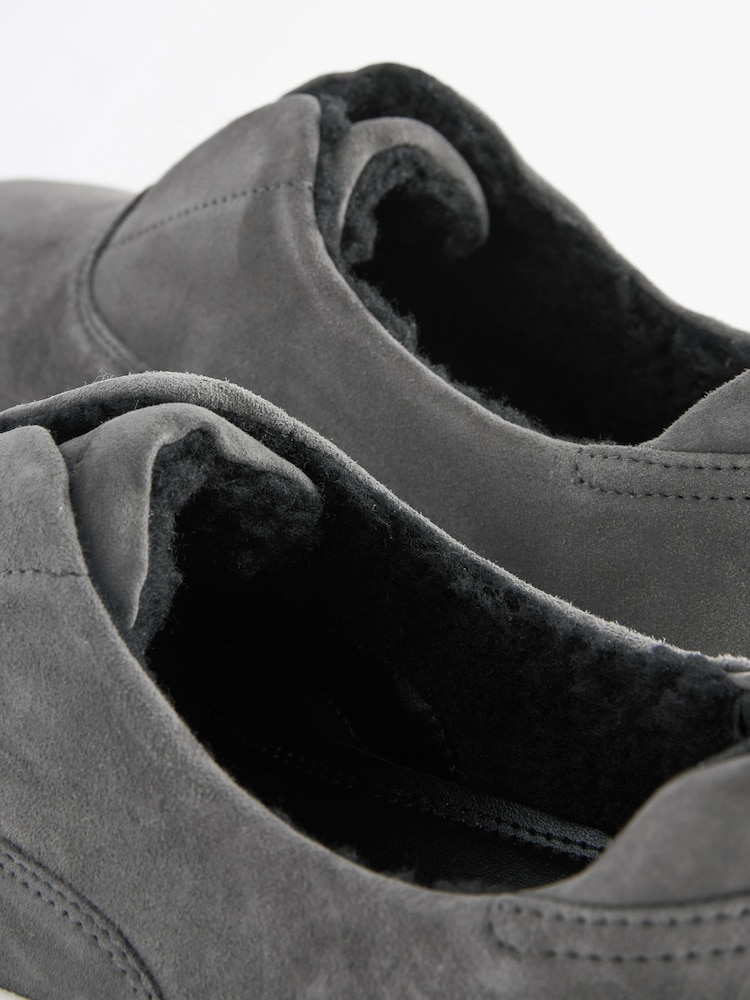 Grey Slip On Signature Forever Comfort® Leather Chunky Wedges Platform Trainers - Image 7 of 9