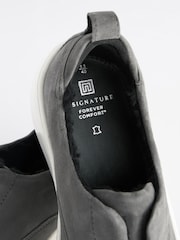 siva - Usnjeni športni copati z debelim podplatom in debelim podplatom Signature Forever Comfort® - Slika 8 iz 9