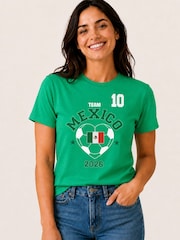 Brand Threads Green Mexico Football T-Shirt - Image 1 of 4