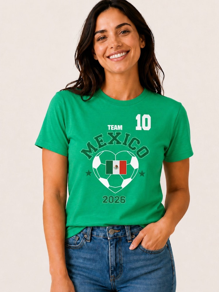 Brand Threads Green Mexico Football T-Shirt - Image 1 of 4 Brand Threads Green Mexico Football T-Shirt - Image 1 of 4