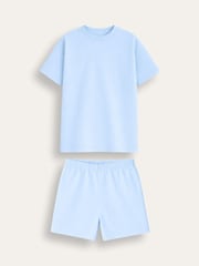 Brand Threads Blue Essentials Short Pyjamas Set - Image 3 of 4