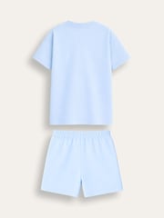 Brand Threads Blue Essentials Short Pyjamas Set - Image 4 of 4