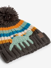 Charcoal Grey Dinosaur Knitted Hat (3mths-10yrs) - Image 2 of 2