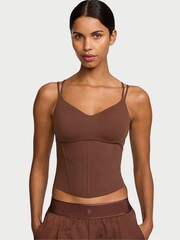 Victoria's Secret Ganache Brown VS Elevate Corset Tank Top - Image 1 of 4