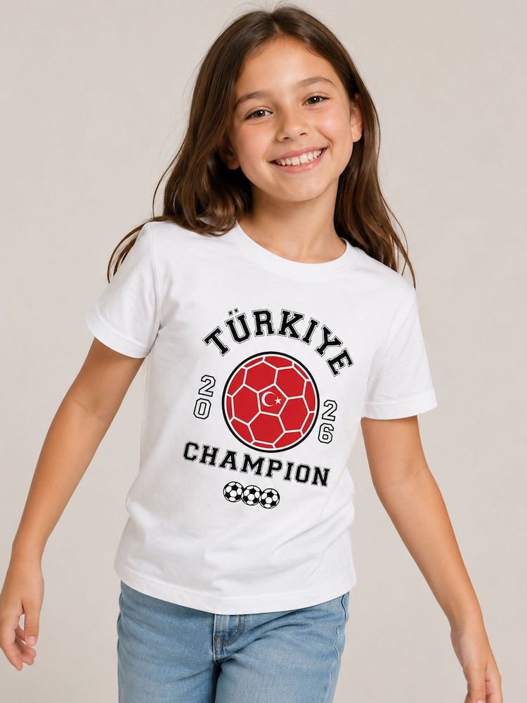 Brand Threads White Turkiye Football T-Shirt - Image 1 of 3 Brand Threads White Turkiye Football T-Shirt - Image 1 of 3