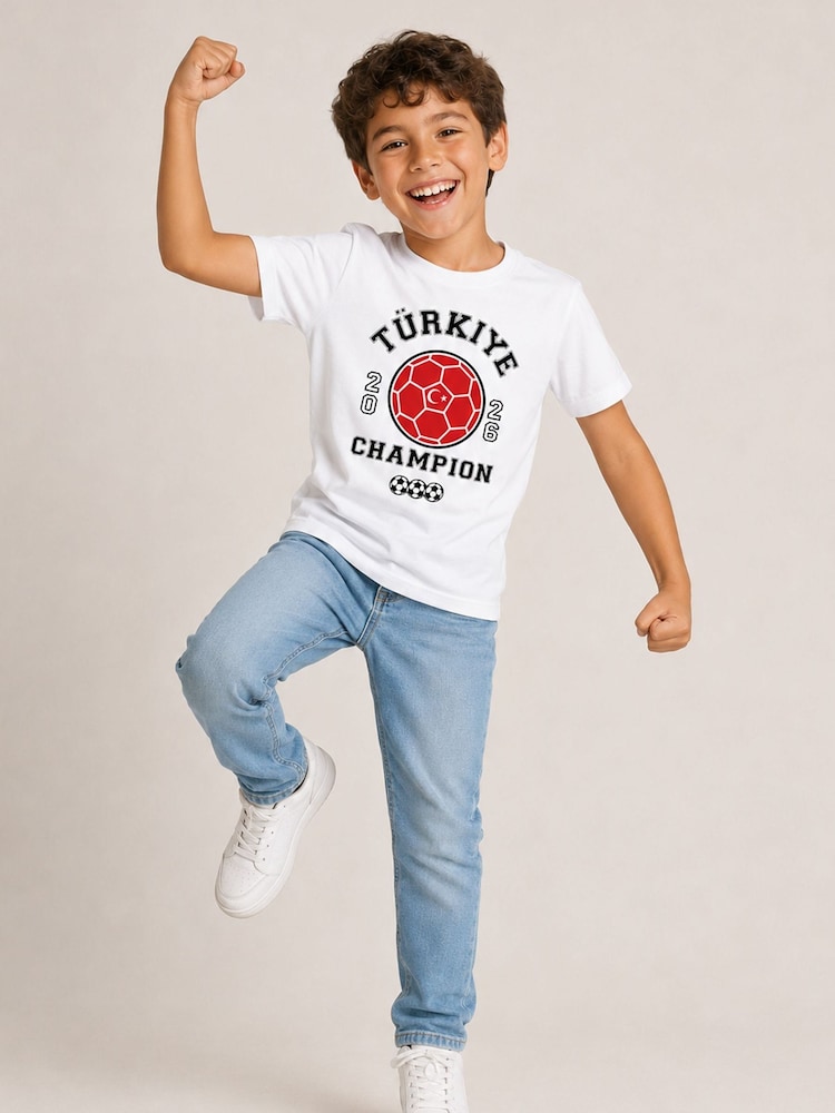 Brand Threads White Turkiye Football T-Shirt - Image 2 of 3 Brand Threads White Turkiye Football T-Shirt - Image 2 of 3