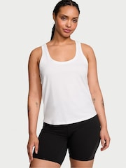 Victoria's Secret White Cotton Flowy Tank Top - Image 1 of 3