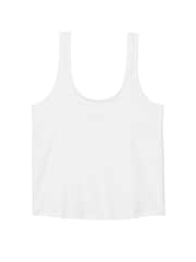 Victoria's Secret White Cotton Flowy Tank Top - Image 3 of 3