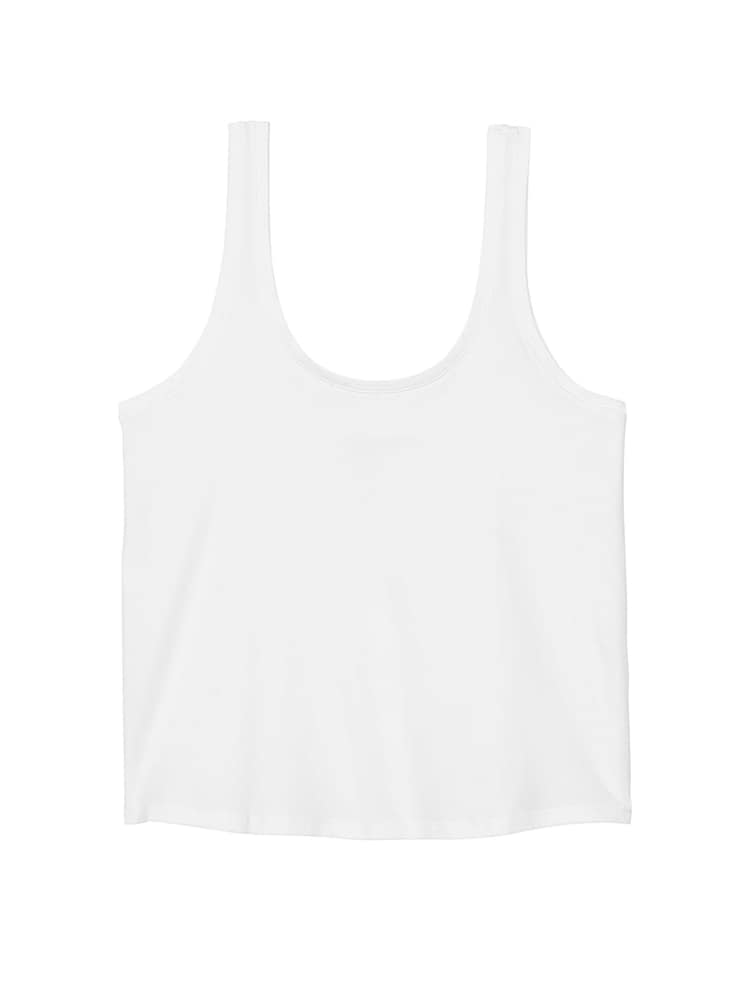 Victoria's Secret White Cotton Flowy Tank Top - Image 3 of 3
