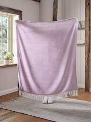 Lilac Purple Herringbone Throw - Image 2 of 4