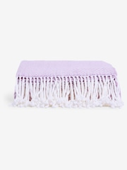 Lilac Purple Herringbone Throw - Image 4 of 4