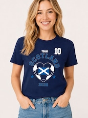 Brand Threads Blue Scotland Football T-Shirt - Image 1 of 4
