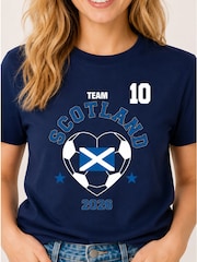 Brand Threads Blue Scotland Football T-Shirt - Image 3 of 4