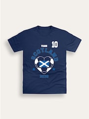Brand Threads Blue Scotland Football T-Shirt - Image 4 of 4