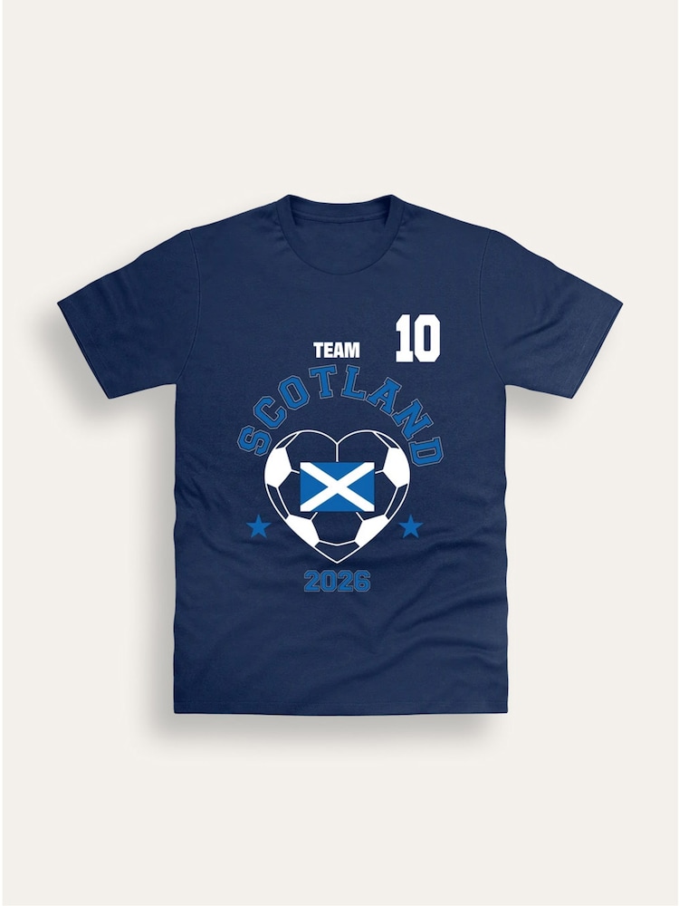 Brand Threads Blue Scotland Football T-Shirt - Image 4 of 4 Brand Threads Blue Scotland Football T-Shirt - Image 4 of 4