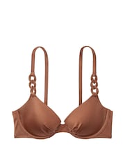 Victoria's Secret Caramel Brown Push Up Swim Chain Bikini Top - Image 3 of 3