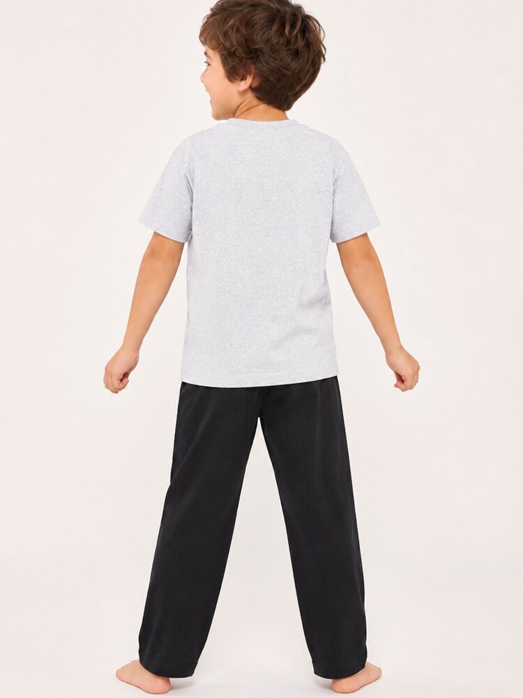 Brand Threads Grey Short Sleeve Pyjamas Set - Image 2 of 4