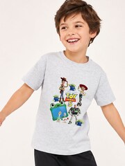 Brand Threads Grey Short Sleeve Pyjamas Set - Image 3 of 4