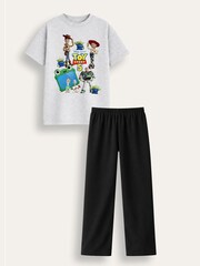 Brand Threads Grey Short Sleeve Pyjamas Set - Image 4 of 4