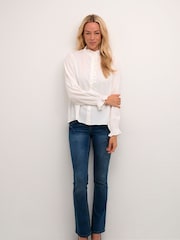 Cream Venea Frill White Shirt - Image 3 of 6