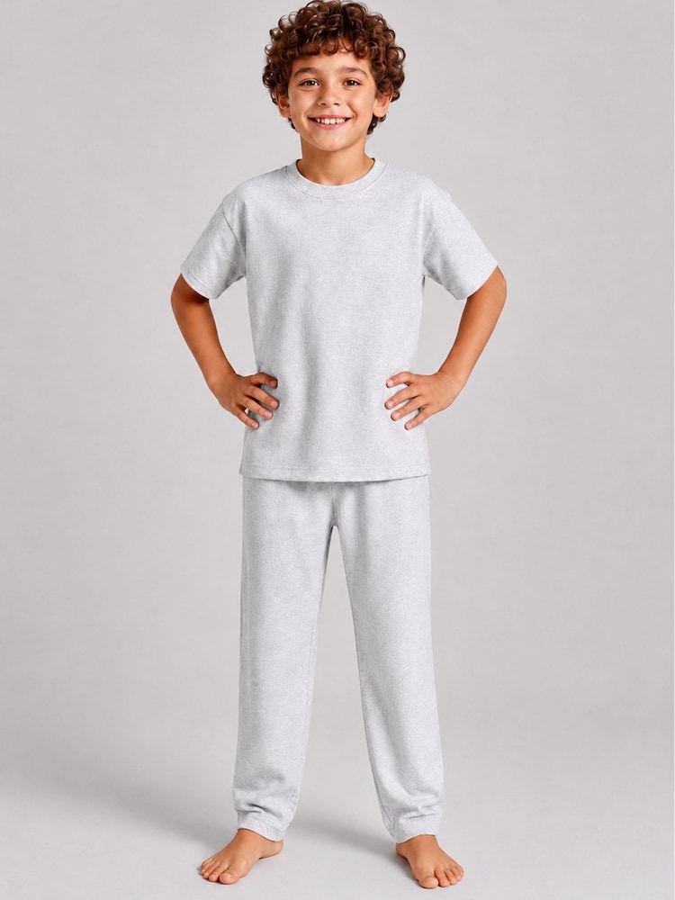 Brand Threads Grey Essentials Long Leg Pyjamas Set - Image 2 of 3