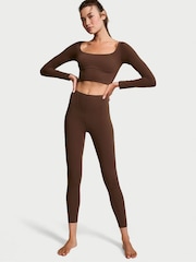 Victoria's Secret Ganache Brown 7/8 Length VS Elevate Corset Leggings - Image 3 of 4