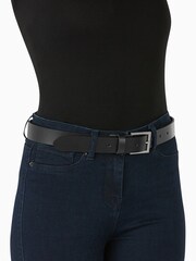 Black Leather Jeans Belt - Image 3 of 3
