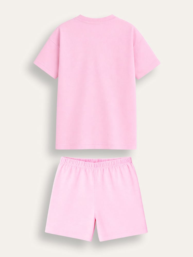 Brand Threads Pink Essentials Short Pyjamas Set - Image 3 of 3