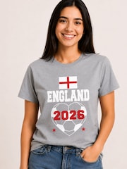 Brand Threads Grey England Football T-Shirt - Image 1 of 4