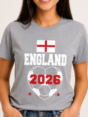 Brand Threads Grey England Football T-Shirt - Image 3 of 4