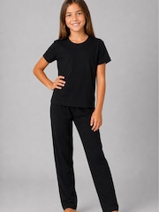Brand Threads Black Essentials Long Leg Pyjamas Set - Image 1 of 4
