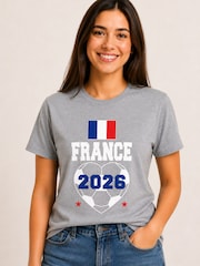 Brand Threads Grey France Football T-Shirt - Image 1 of 4