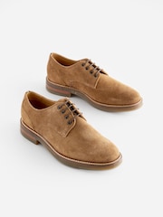 Stone Suede Signature Chunky Derby Shoes - Image 1 of 6