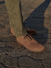 Stone Suede Signature Chunky Derby Shoes - Image 6 of 6