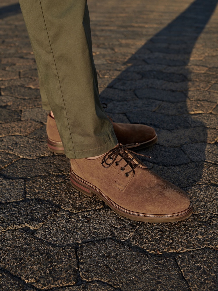 Stone Suede Signature Chunky Derby Shoes - Image 6 of 6