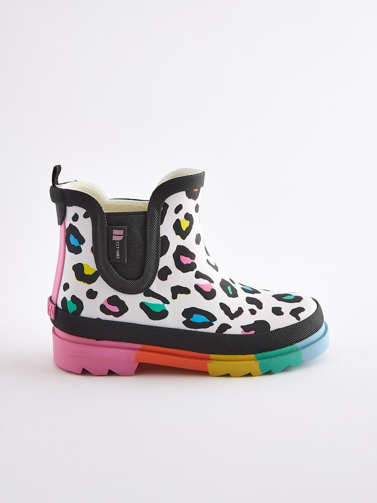 Multicolour Animal Print Chelsea Wellies - Image 2 of 6 Multicolour Animal Print Chelsea Wellies - Image 2 of 6