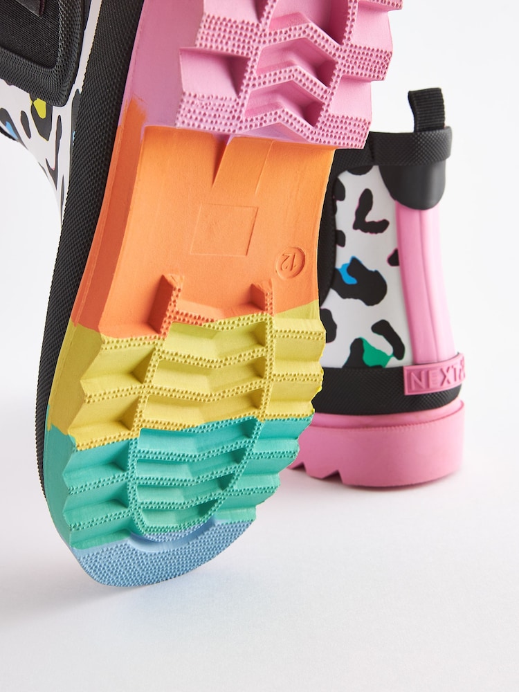 Multicolour Animal Print Chelsea Wellies - Image 6 of 6 Multicolour Animal Print Chelsea Wellies - Image 6 of 6