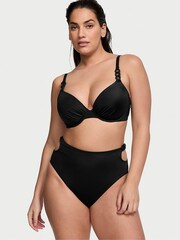 Victoria's Secret Nero Black Push Up Swim Chain Bikini Top - Image 1 of 3