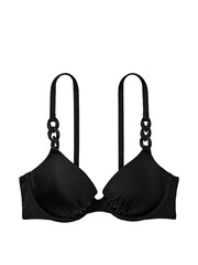Victoria's Secret Nero Black Push Up Swim Chain Bikini Top - Image 3 of 3