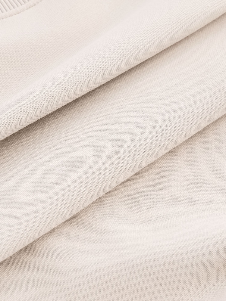 Ecru/White Oversized Jersey Cotton Rich Crew Sweatshirt - Image 7 of 7