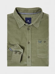 Crew Clothing Green Long Sleeve Classic Fit Cord 100% Cotton Shirt - Image 5 of 5