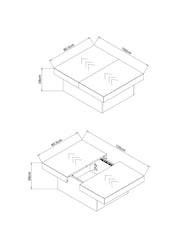 Dark Bronx Storage Coffee Table - Image 4 of 11