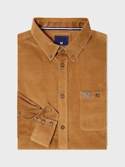 Crew Clothing Brown Long Sleeve Classic Fit Cord 100% Cotton Shirt - Image 5 of 5