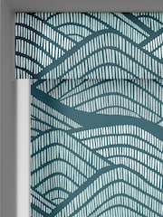 MissPrint Blue Green Frontier Made to Measure Roller Blinds - Image 4 of 6