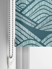MissPrint Blue Green Frontier Made to Measure Roller Blinds - Image 5 of 6