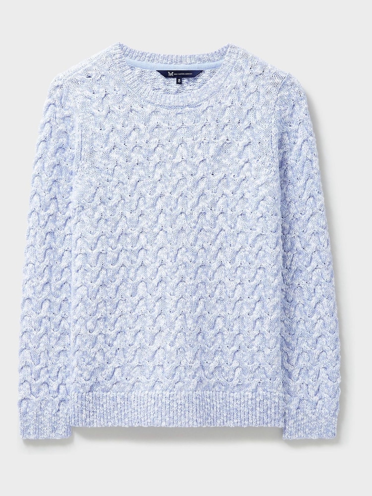 Crew Clothing Twist Yarn Cable Crew Neck Jumper - Image 5 of 5 Crew Clothing Twist Yarn Cable Crew Neck Jumper - Image 5 of 5