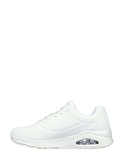 Skechers White Standard Fit Mens Uno Stand On Air Lace-Up Sports Trainers - Image 2 of 5