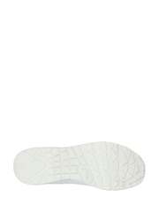 Skechers White Standard Fit Mens Uno Stand On Air Lace-Up Sports Trainers - Image 5 of 5