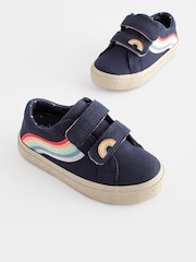 Navy Blue Wide Fit (G) Rainbow Trainers - Image 1 of 6