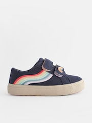 Navy Blue Wide Fit (G) Rainbow Trainers - Image 2 of 6